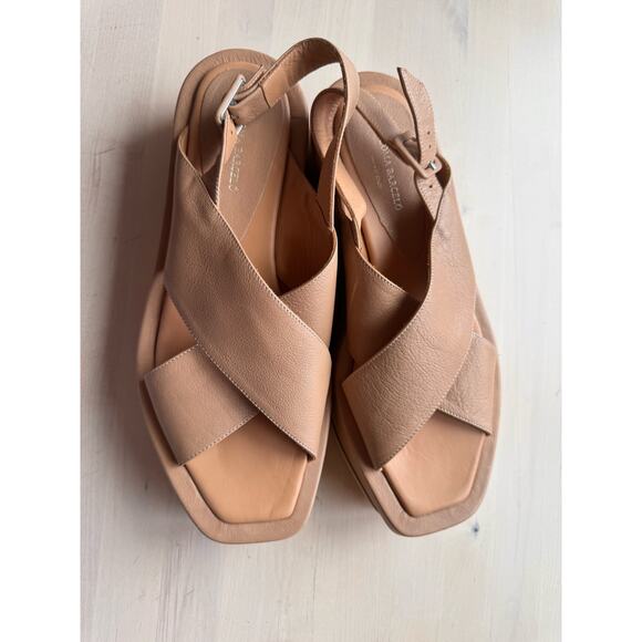 Paloma Barcelo beige Madidi slingback wedge sandals size 40/ US 9.5 - Picture 3 of 14